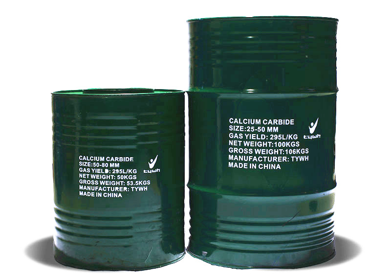 Calcium Carbide:50KG&100KG Green Packing Drums