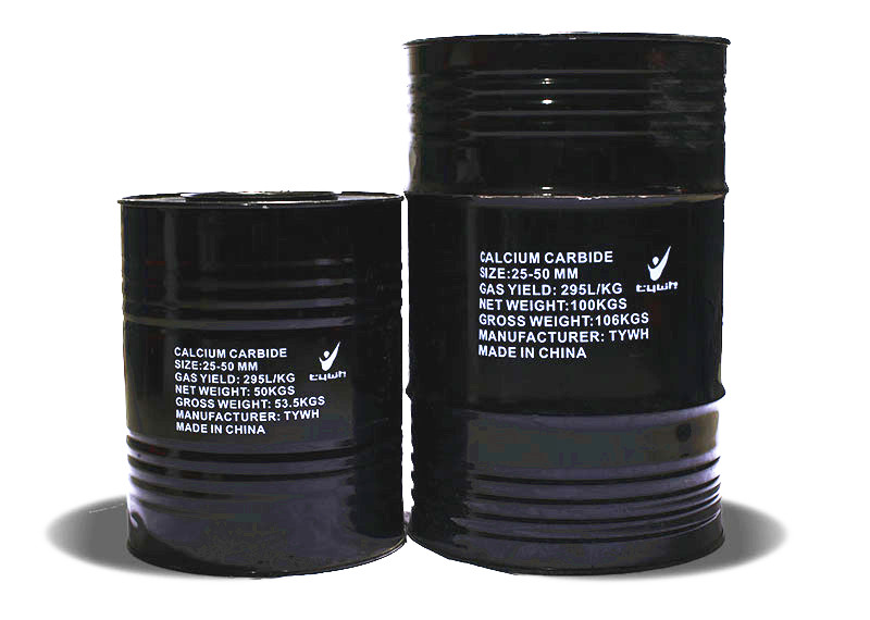 Calcium Carbide:50KG&100KG Black Packing Drums