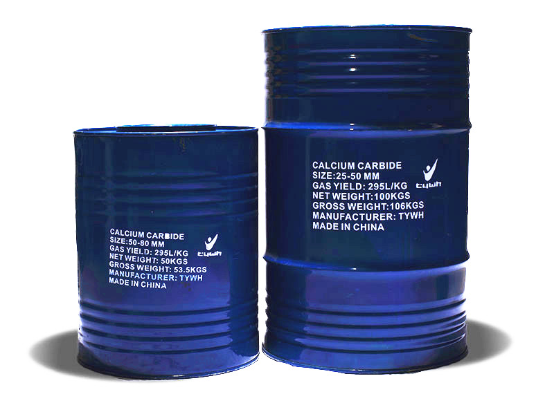 Calcium Carbide:50KG&100KG Blue Packing Drums